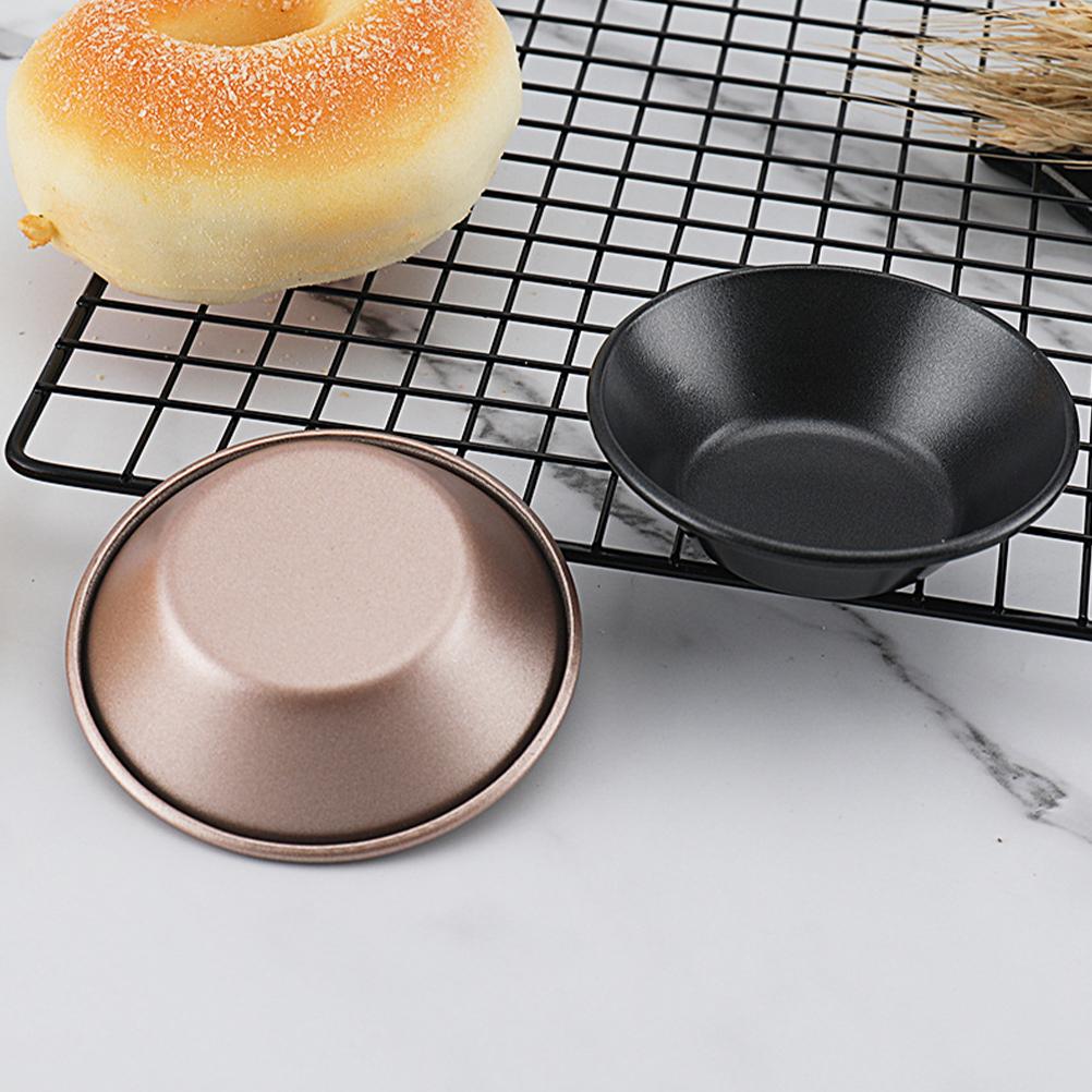 6 Pcs Egg Tart Mold Non-stick Anti-sticking Baking Supplies Easy To Clean Holder Carbon Steel Tools