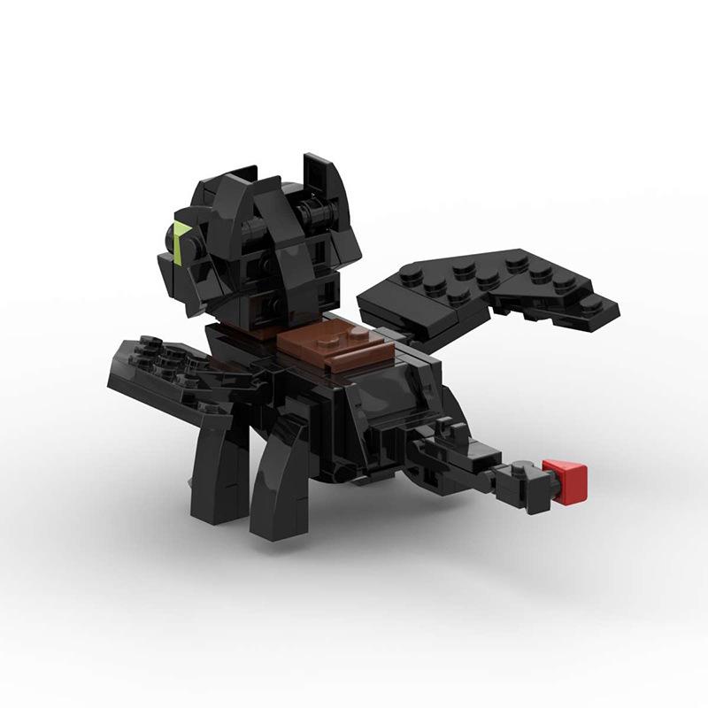 MOC Creative Cute Animals Train Dragon Furyeds Gronckleeds Model Building Blocks Kids Toys for Children Kids Gifts