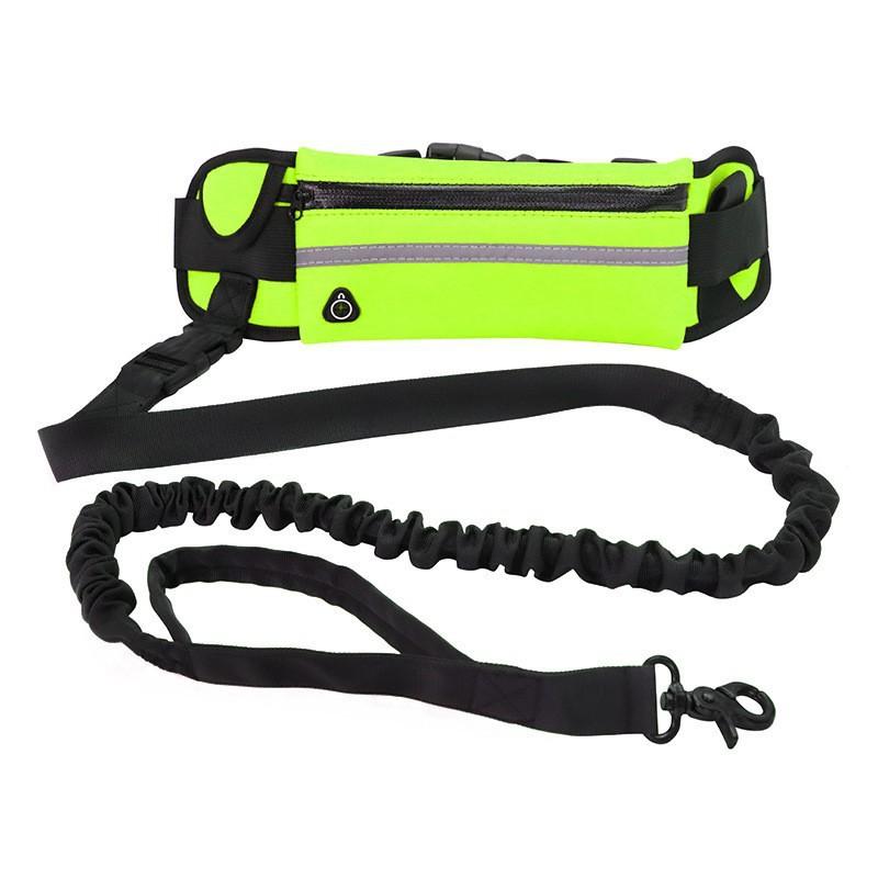 Guinzaglio per cani a mani libere per correre e camminare, guinzaglio riflettente con marsupio, cintura elastica retrattile, corda di trazione per cani, prodotti per animali domestici