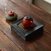 Stone Tea Tray Plate Teapot Board Natural Volcanics Teaware Water Storage Chinese Antique Table Accessorie Home Decoration Black