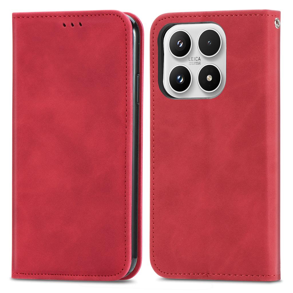 For Xiaomi 17 Leather Case with Card Holder Magnetic Absorption Phone Cover