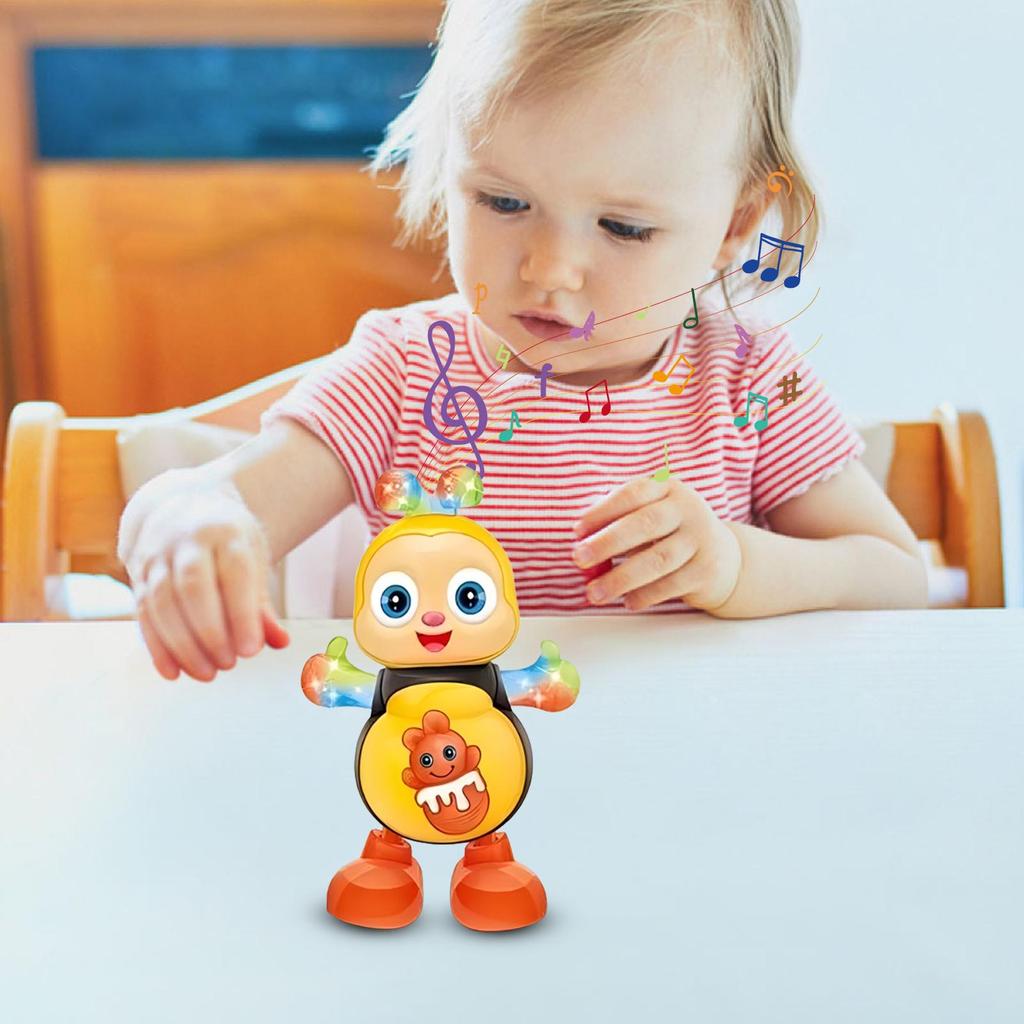 Electric Dancing Bee Electric Toys Musical Toys Interactive Toys Singing Animal with Lights & Music Cartoon Bee Educational Toys