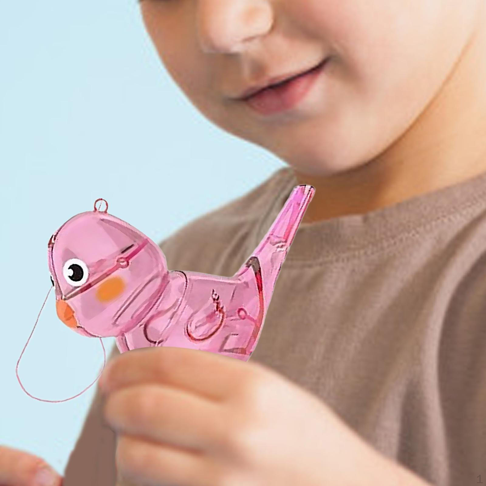 

Детская игрушка-свисток в виде птицы для игр и развлечений на свежем воздухе розовый
