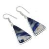 Natural Sodalite Gemstone 925 Sterling Silver Jewelry Earring 1.77" AEE-10945
