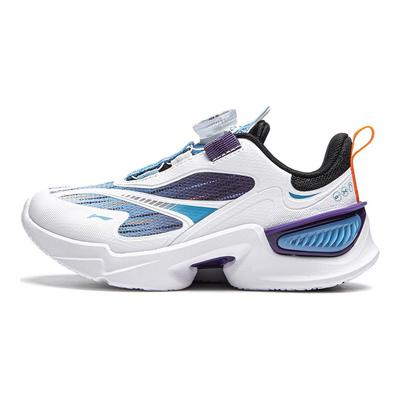Li Ning Dziecięce Kolorowe Blokowe Litery Amortyzacja Wsparcie Niskie Top Codzienne Buty Dziecięce Codzienne Buty Niebieskie YKNU068-7