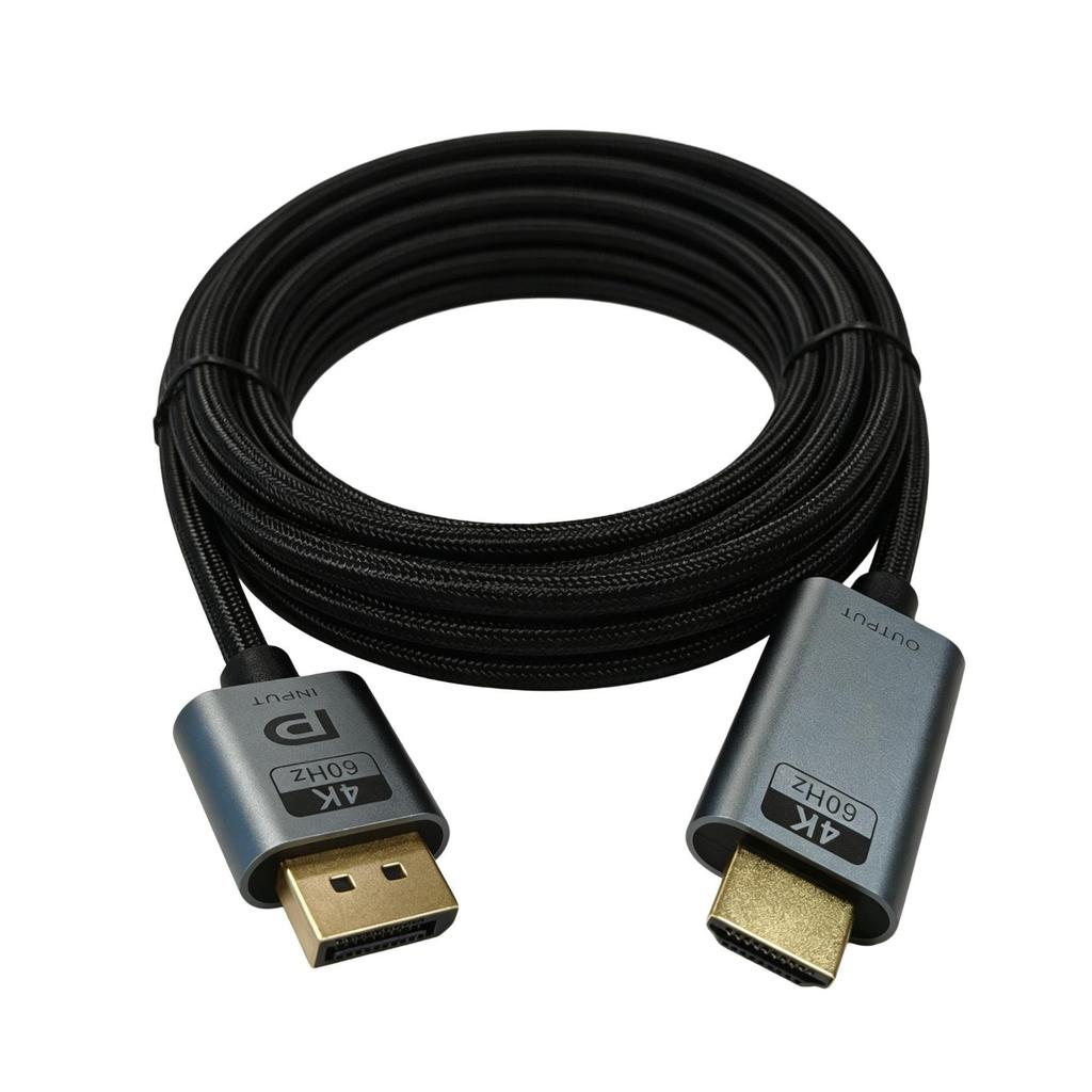 8K/4K DP To HDMI Adapter Cable for High-Definition Computer Monitor Connection