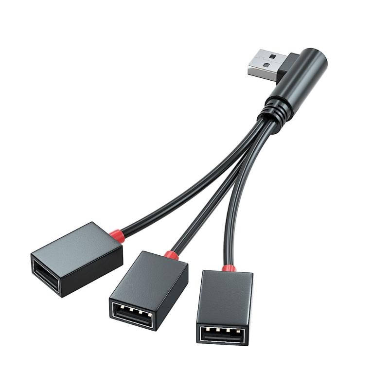 3 In 1 USB Splitter Cable, USB Power Splitter 1 Male To 3 Female USB 2.0 Adapter 1 To 3 USB Splitter USB Extension Cable