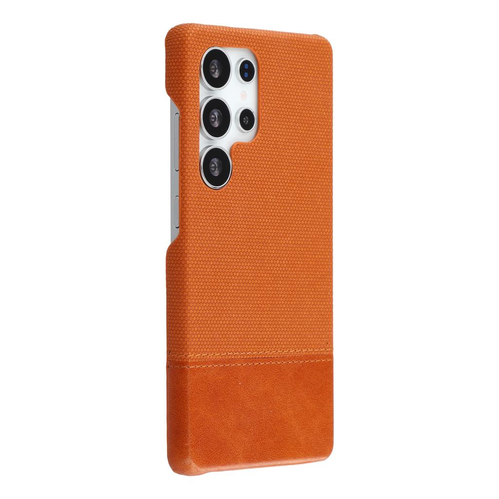 For Samsung Galaxy S24 Ultra Case PU Leather + PC Splicing Anti-Slip Phone Cover