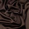 Satin Crepe Fabric, Chocolate Color