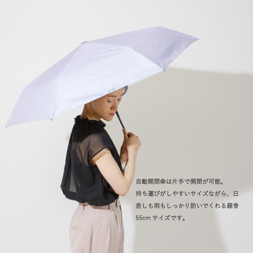 Ogawa Automatic Leaf For Sunny or Rainy Light UV Heat Water 6 Unisex 52290 Parasol, One-Touch Open/Close, Men's, Women's, Green, Weather, Blocking,