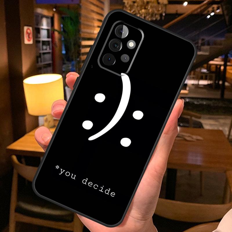 Sad Depression Black Word Case For Samsung Galaxy A36 A56 A26 A16 A06 A53 A33 A13 A12 A32 A52 A55 A35 A15 A54 A34 A14