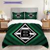 Borussia Muster Bettwäsche Steppdecke Set Bettbezug Kissenbezug Heimdekoration Geburtstagsgeschenk (1 Bettbezug + 2 Kissenbezüge, ohne Füllung)