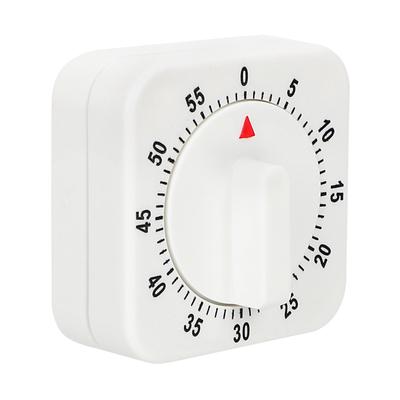 Countdown-Alarm-Erinnerung, Kochutensilien, mechanischer Timer, weiß, quadratisch, Küchenutensilien, praktischer 60-Minuten-Küchentimer