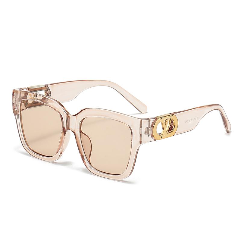 Korean version of large square, European and American retro sunglasses, women's high-end sense line, small face, fashion trend sunglasses,