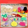 Handmade Craft Toy For Kids With Wooden Materials For Diy Creative Weaving And Threading Activities