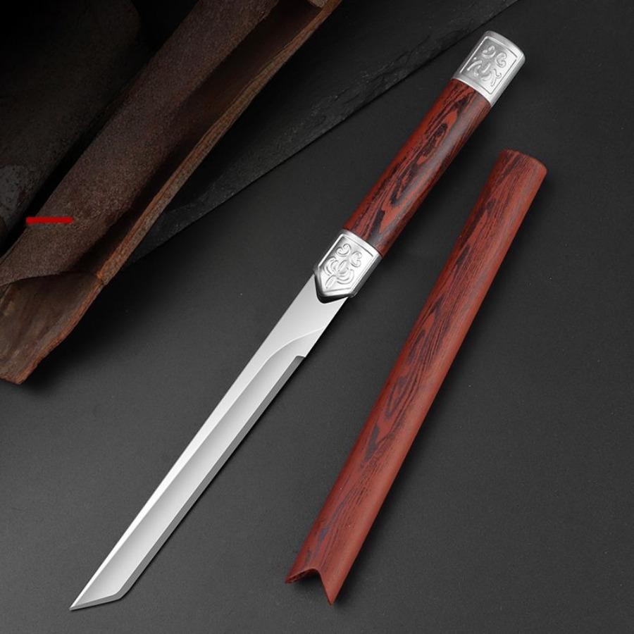 Household Fruit Knife Forged Small Straight Knife Kitchen Paring Knife Outdoor Knife Portable Fruit Knife Free Grinding