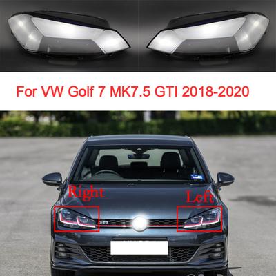 Car Front Headlight Cover For VW Golf 7.5 MK GTI 2018 2019 2020 Plexiglass Replace Original Lampshade Clear Lens Car Accessories