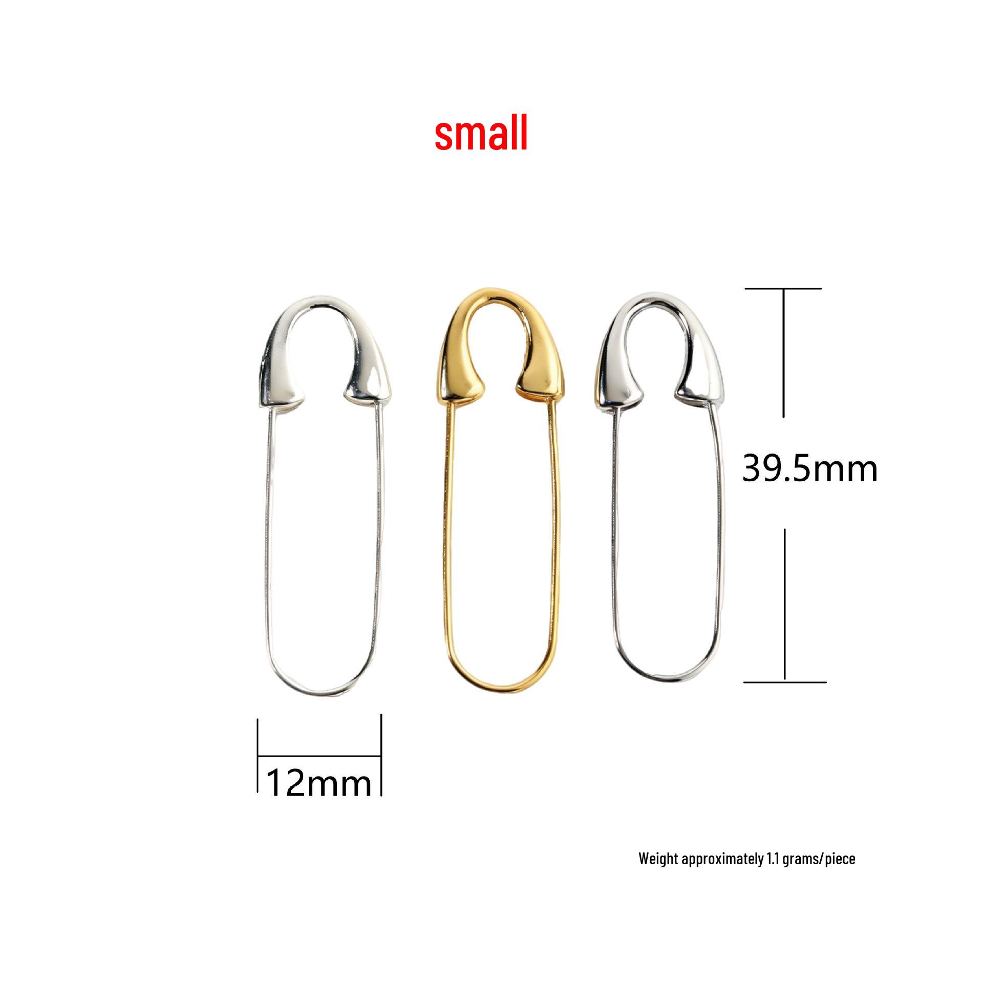 S925 Sterling Silver Smooth Pin Bead for DIY Hand-Woven Children s Brooch or Pendant Sterling Silver