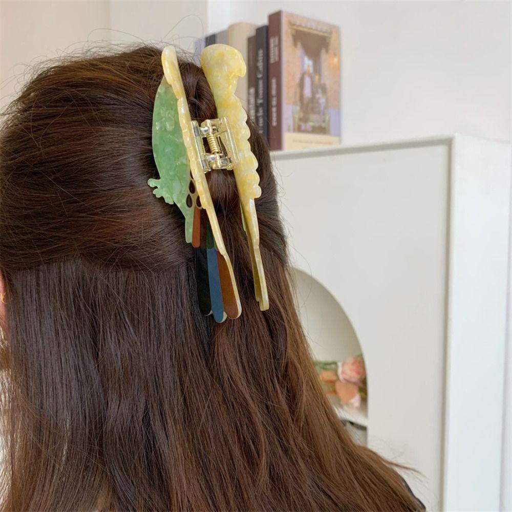 Grasp Acetic Acid Hair Claw Cute Cartoon Animal Shark Clip Fashion Bird Hair Clip  Girls