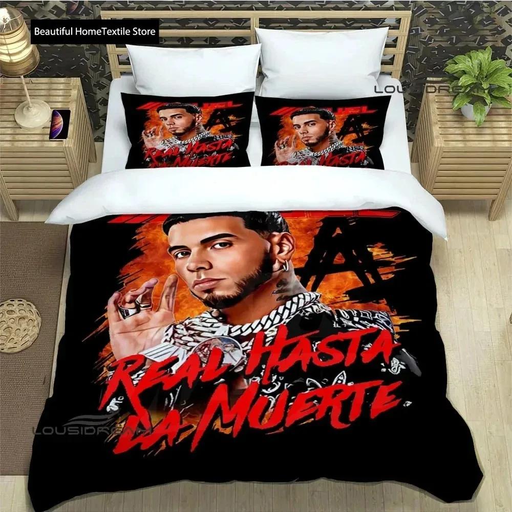 Rapper Anuel AA Printed Bedding Sets Exquisite Bed Supplies Set Duvet Cover Bed Comforter Set Bedding Set Luxury Birthday Gift