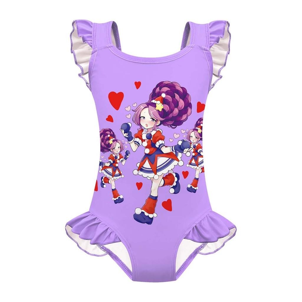 20895 Kids Girls Lily Lovebraids Ruffle Swimsuit Swimwear 100cm