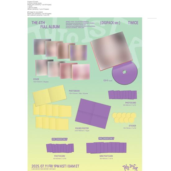 TWICE 4º ISTO É PARA (DIGIPAC ver.) - Data de lançamento 2025-07-11
