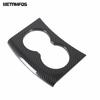 For Tesla Model X 2016-2018   Carbon Fiber Center Console Water Cup Holder Cover Trim Sticker Accessories Car Styling