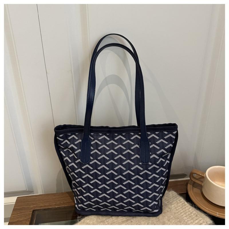 Tote Bag: Fashionable and Trendy Dog Tooth Bag, Fish Scale Design, Single-shoulder Women's Handbag