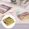 300pcs 100mm Kraft Paper Twist Ties Bread Candy Treat Bag Twist Ties for Wedding Party Wrapping Gift Bags