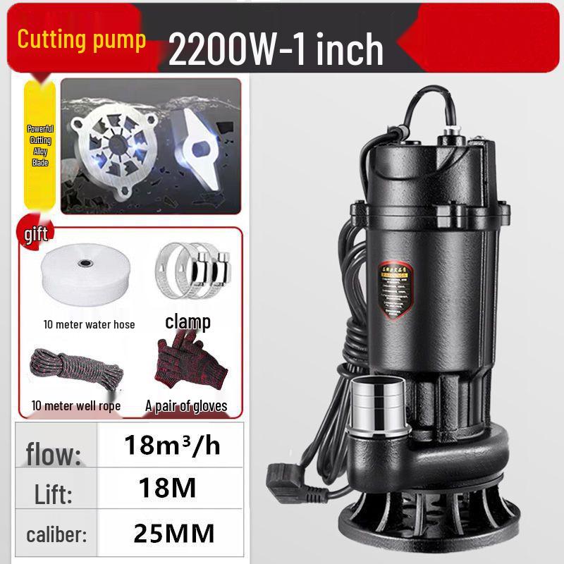 220V Household Sewage & Sludge Pump for Septic Tank and Drainage