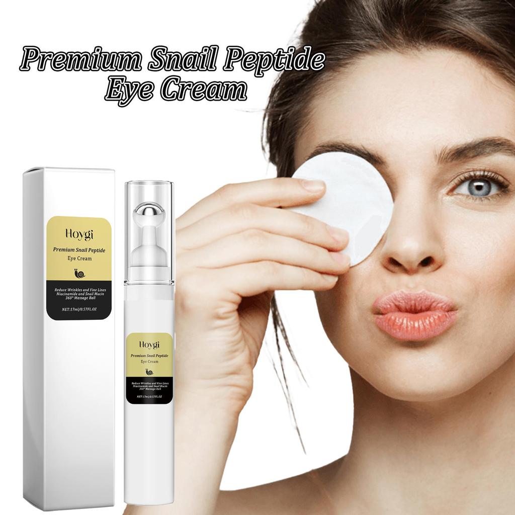 Crema Occhi con Peptidi di Lumaca, Cura Occhi con Massaggio Roller, Riduce Gonfiore & Linee Sottili, Rassoda & Tonifica la Pelle Sotto gli Occhi