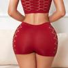 3PCS Sexy Side Hollowed-out Boxer Briefs Women Solid Color Seamless Underwear Simple Safety Pants  Mid-waist Comfortable Panties