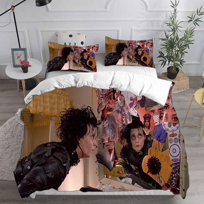 Edward Scissorhand’s Bedding Sets Comforter Quilt Bed Cover Duvet Cover Pillow Case 2-3 Pieces Sets Kids Adult Size