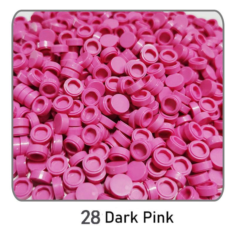 1000 Stück Stadt Bausteine Flache Fliese 1x1 Runde Steine DIY Erleuchten Bausteine Teile 98138 Bausteine für Jungen Mädchen Geschenke Kinder