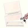 Transparent Acrylic Donation Box with Locks Coin Storage Container Feedback Suggestion Cases Raffle Ticket Box Cube Tip Box