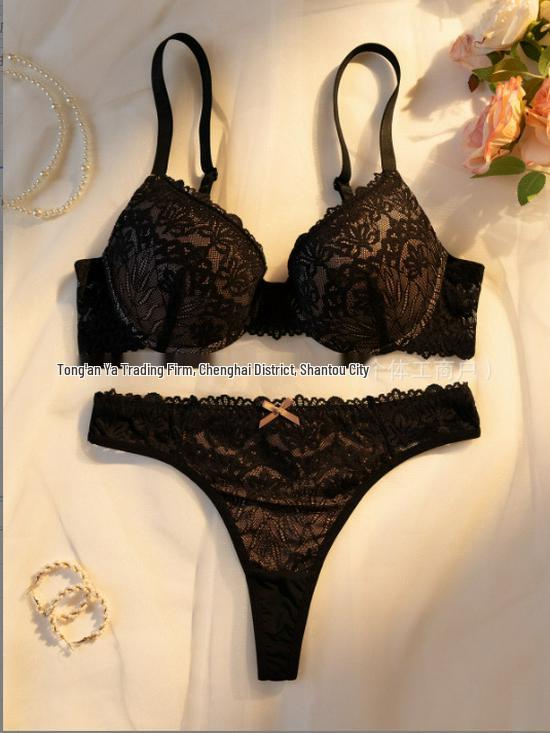 Exclusive Women's Adjustable Push-up Lace Bra Set - Sexy Lingerie