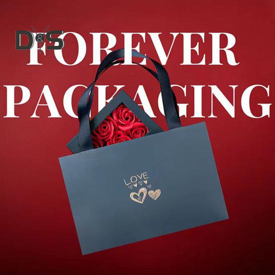 Eternal Roses Gaveeske Bevarte Blomster Smykkeskrin for kvinner Kone Mamma Bursdag Morsdag Valentinsdag Julegave