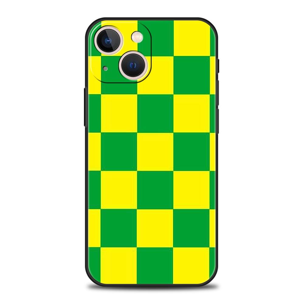 Retro Classic Chess Board Grid Phone Case For iPhone 16 13 15 14 12 11 Pro MAX XR X SE XS 7 8 Plus Soft TPU Shell Cover
