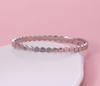 European Geometric Honeycomb Open Women's Stainless Steel Bracelet with Inlaid Rhinestones