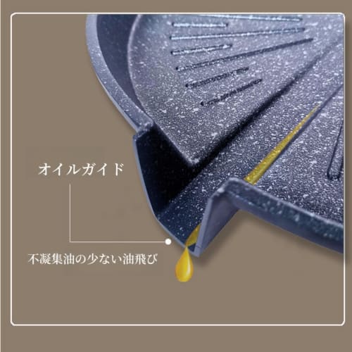 OZECYYX Iron Plate, Yakiniku Plate, BBQ (Square), Alloy, Round and Square, Automatic Oil Drainage, IH/Gas Compatible