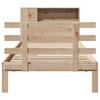 Bookshelf Bed without Mattress 75 x 190 cm Solid Pine Wood