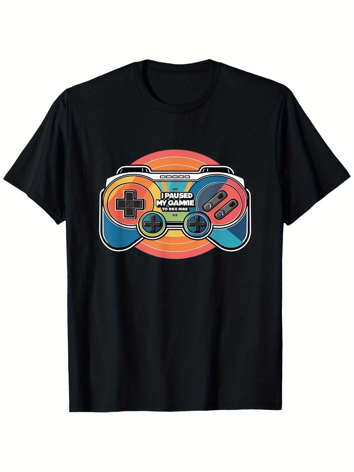 Retro Gaming Graphic T-shirt -  I Paused My Game to Come Here  Funny Design XXL