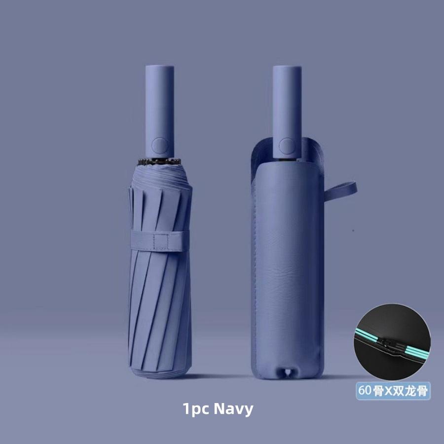 Strong Windproof Automatic Umbrella 60 Bones Sunshade UV Protection Folding Men's Umbrella Rain Large Parasol for Women