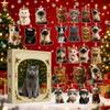 24Pcs 2D Acrylic Cute Kitten Advent Calendar 24 Days Christmas Countdown Xmas Tree Decor Advent Calendar for Cat Lovers Gifts