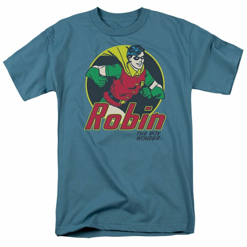Robin The Boy Wonder T Shirt Mens Licensed Classic Batman DC Comics Tee Slate Unisex T-Shirt XL