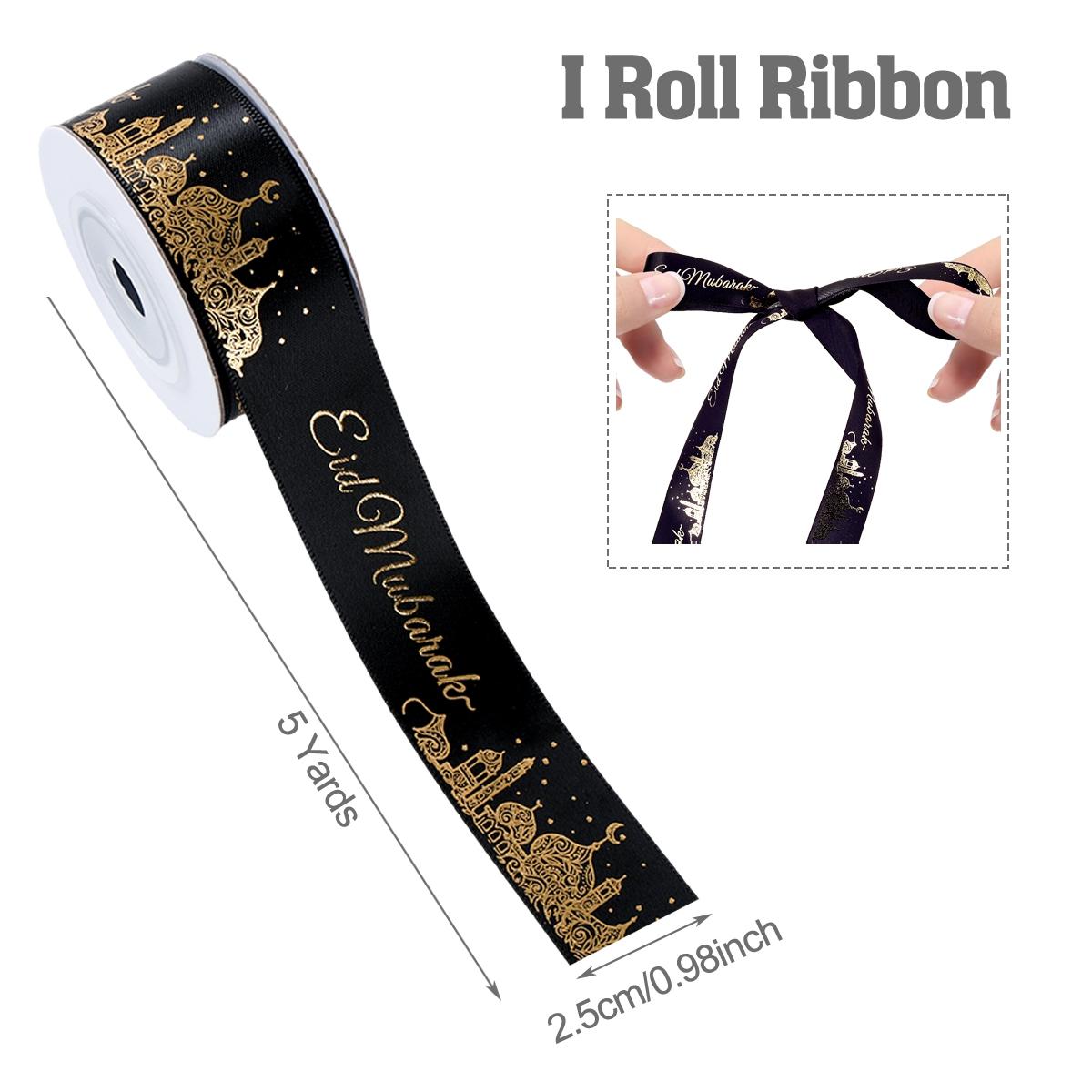 

Ид Мубарак Бронзовая Лента из Полиэстера Высокой Плотности Подарочные Ленты Рамадан Декор для Дома 2025 Мусульманские Исламские Товары для Вечеринки