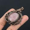 Rose Quartz Jewelry, 999 Copper Wire Wrapped Pendant Handmade Gemstone Jewelry, Gifts For Wife Brand New Pendant