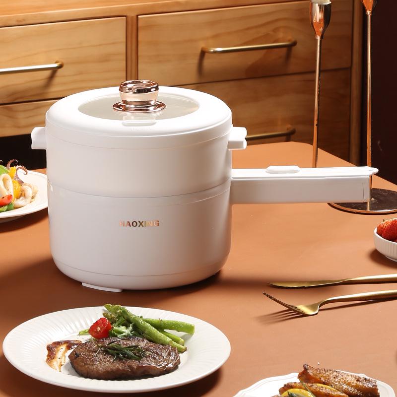 Electric Non-stick Multifunctional Cooking Pot with Long Handle for Dormitory and Household Use