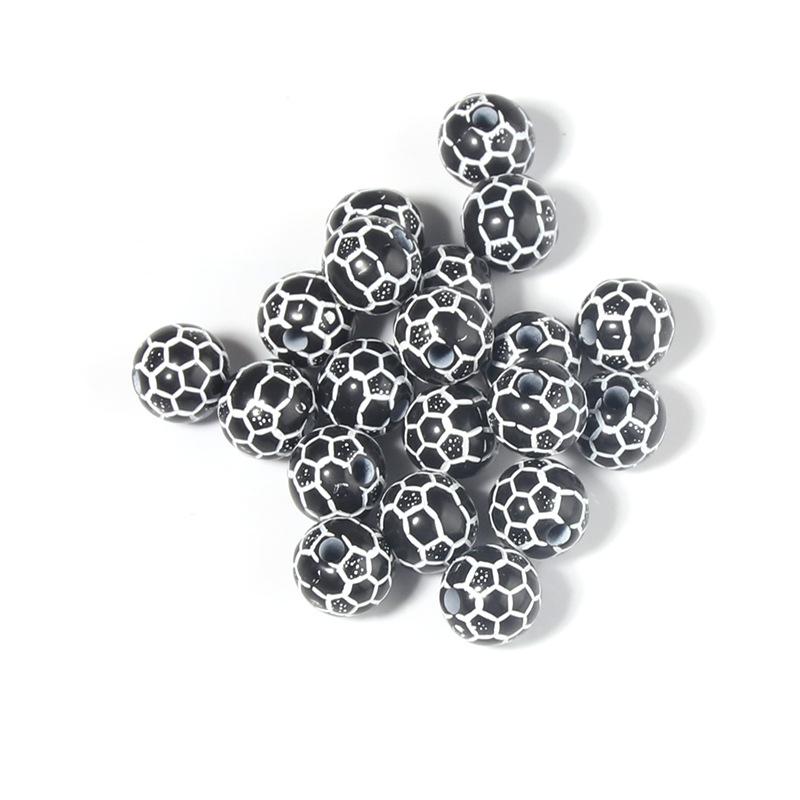 50 Pcs/bag Rugby, Basketball, Volleyball Acrylic Beads for Early Education & Handmade Crafts