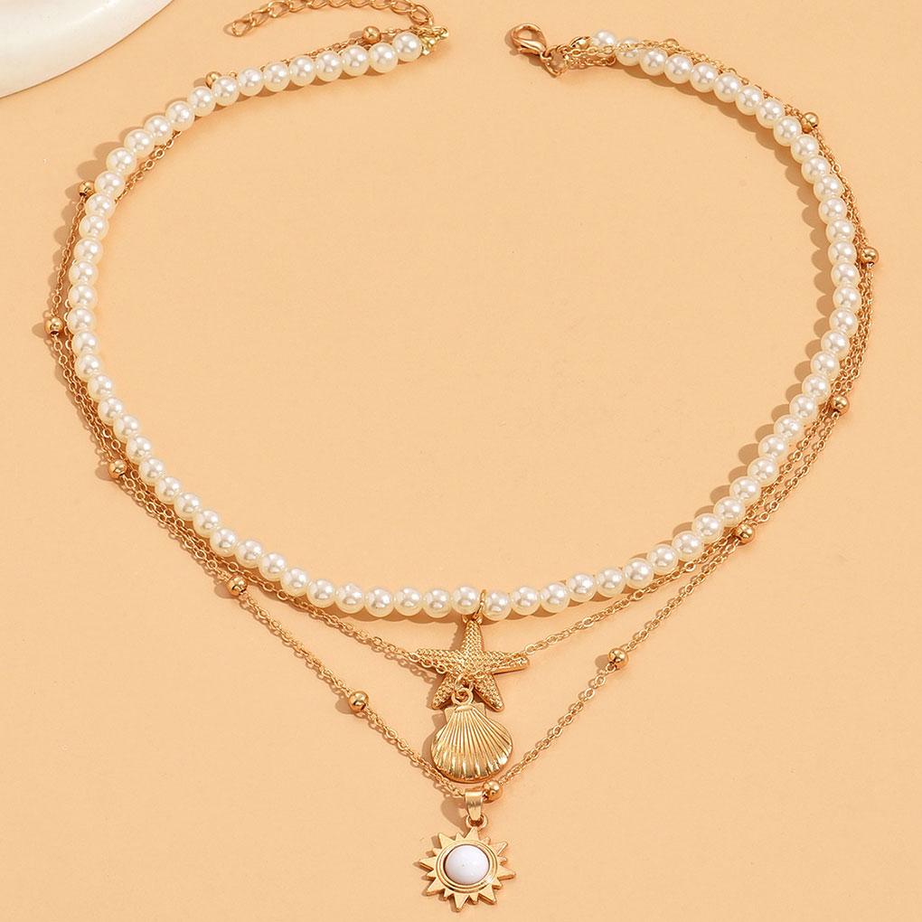 Distinct Layers Choker Necklace Classic And Fashionable Necklace For Women Pendant Necklace Retro